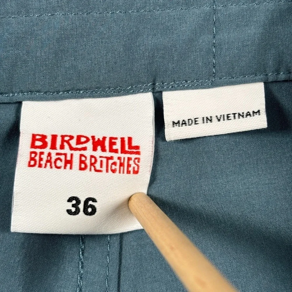 Birdwell Beach Britches Shorts Mens 36 Blue Back Pocket Surf Board Swim Trunks
